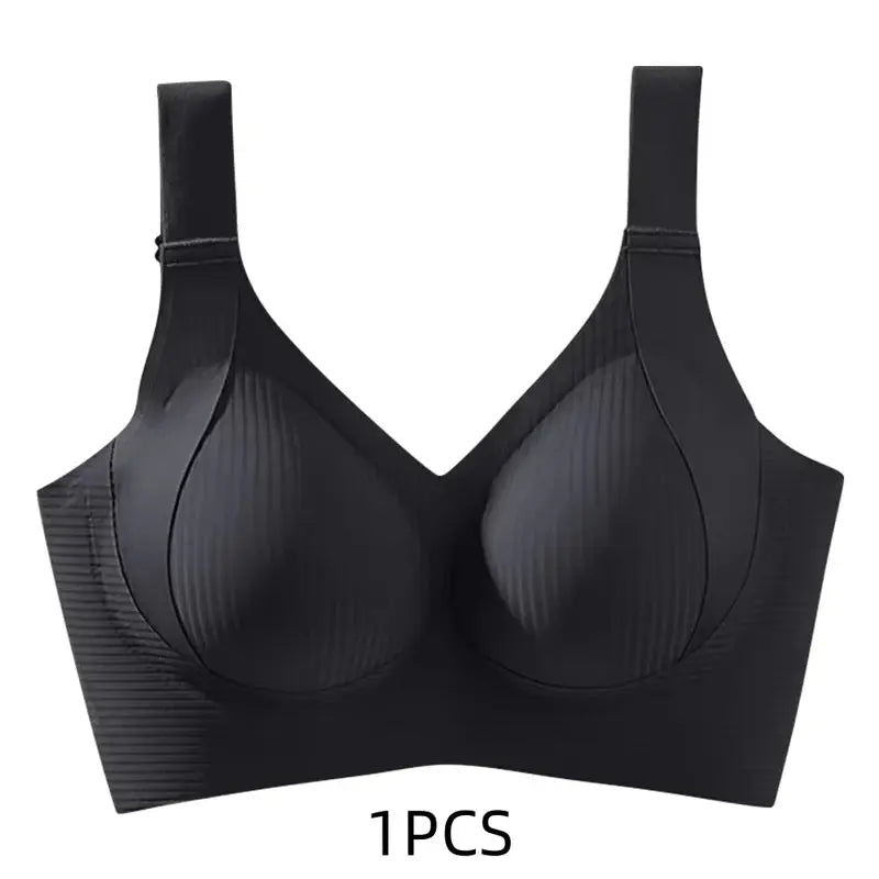 Seamless Wireless Sleep Bra - Black & Elva