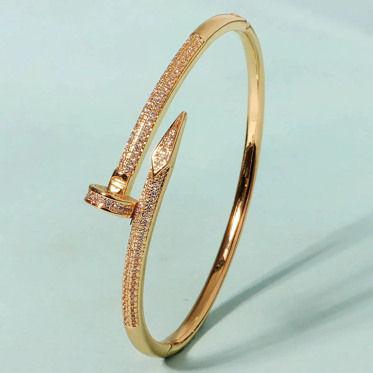 Stainless Steel Zircon Bracelet Popular Gift - Black & Elva