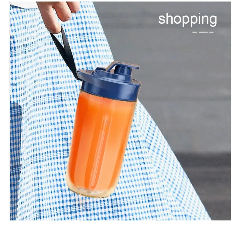 Portable USB Blender Bottle - Black & Elva