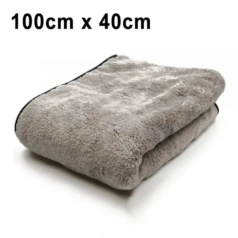 Microfiber Car Wash Towels Set - Black & Elva