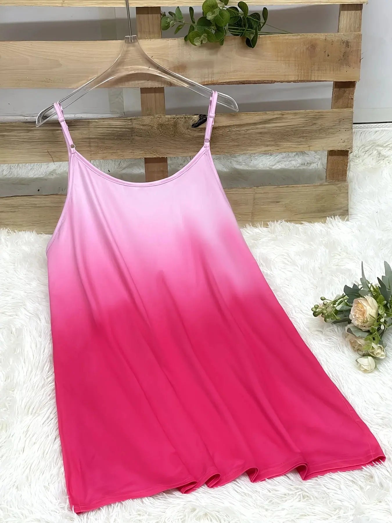Plus Size Gradient Tank - Black & Elva