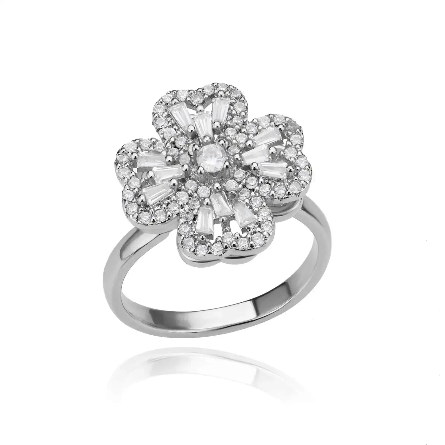 Rotatable Clover Ring - Black & Elva