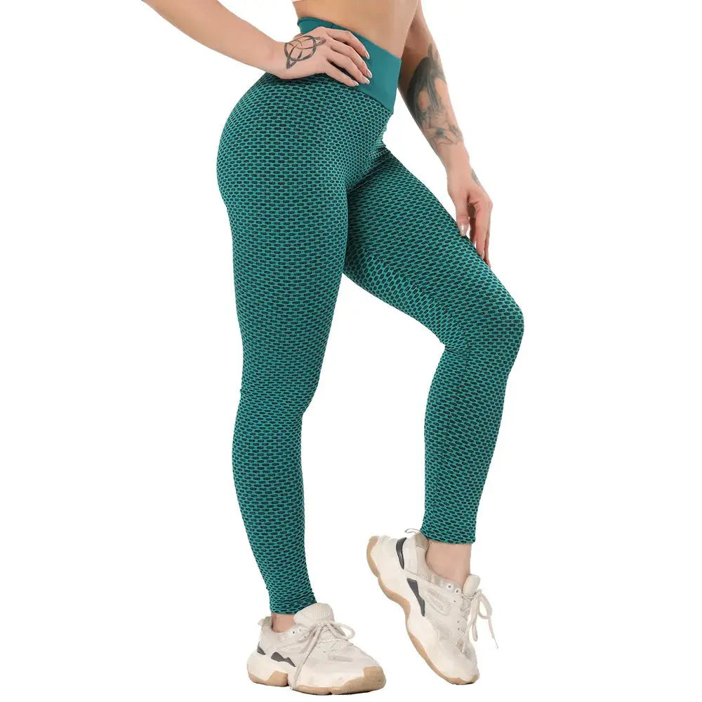Scrunch Butt Gym Leggings - Black & Elva