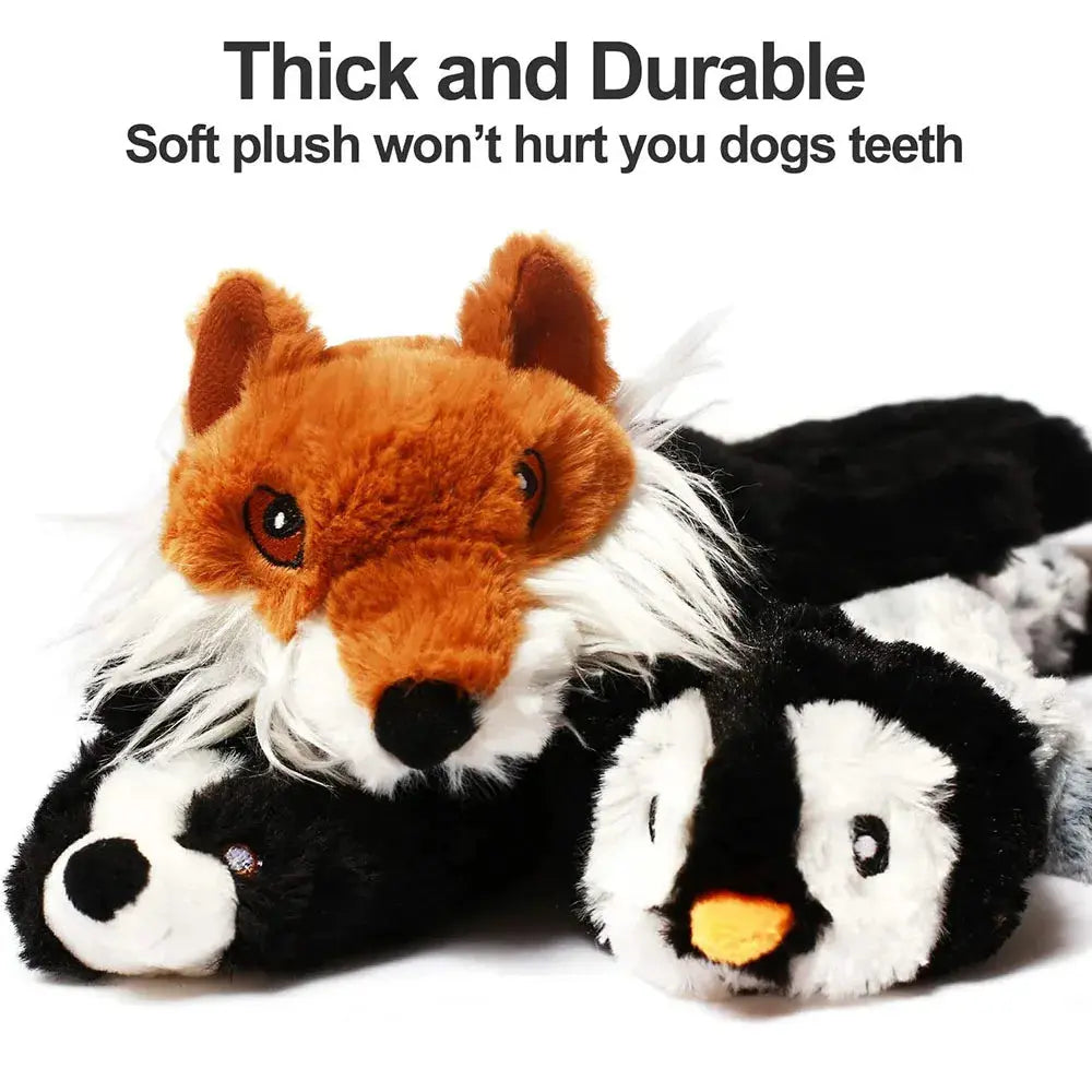Stuffingless Squeaky Dog Toy - Black & Elva