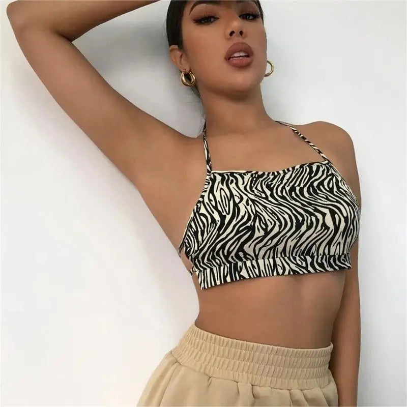 Leopard Print Corset Top - Black & Elva