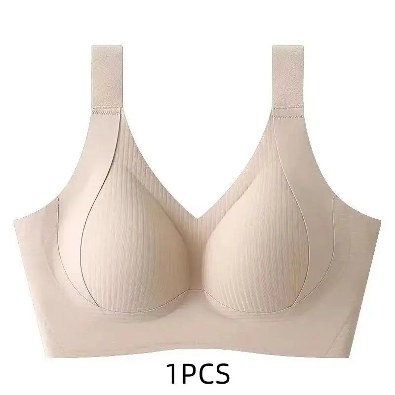 Seamless Wireless Sleep Bra - Black & Elva