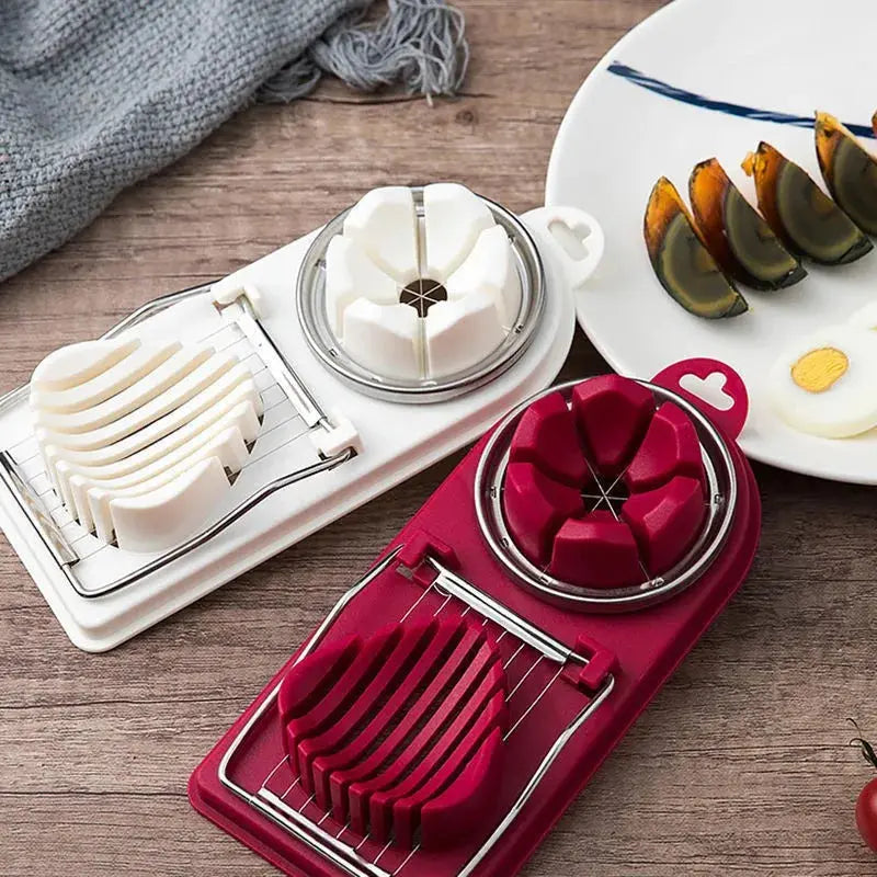 Multifunctional Stainless Steel Egg Slicer - Black & Elva