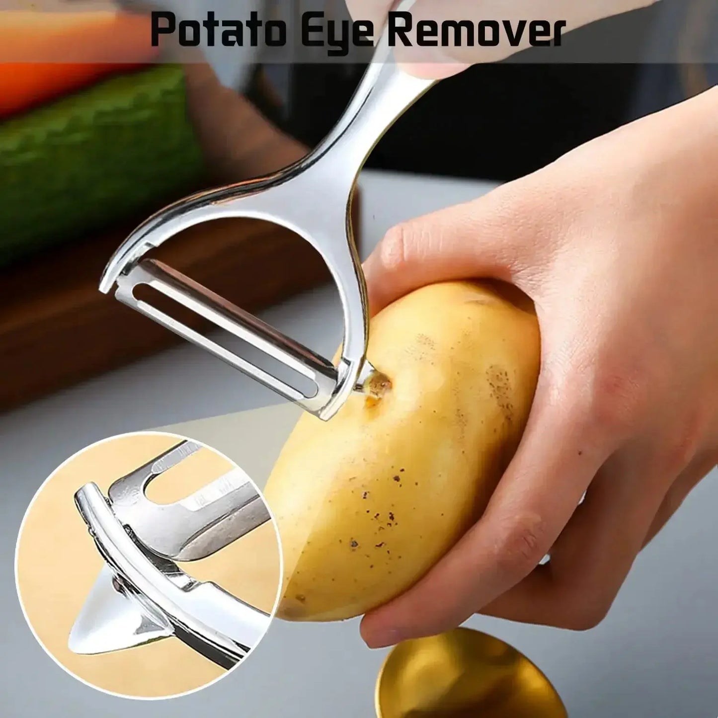 Stainless Steel Vegetable Peeler - Black & Elva