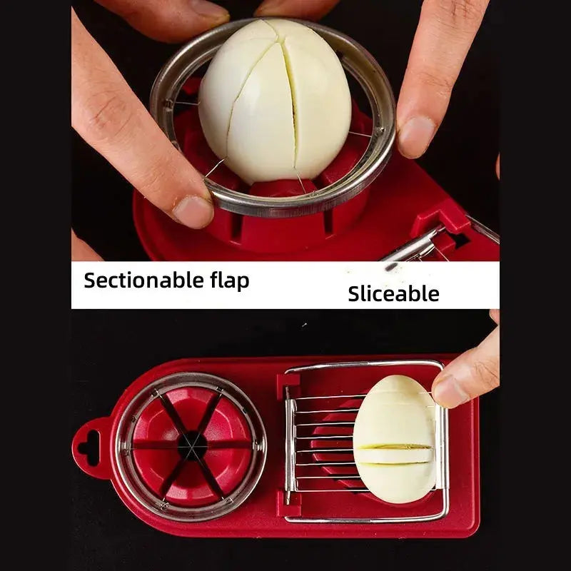 Multifunctional Stainless Steel Egg Slicer - Black & Elva