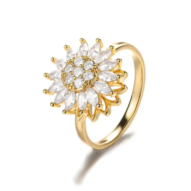 Rotatable Clover Ring - Black & Elva