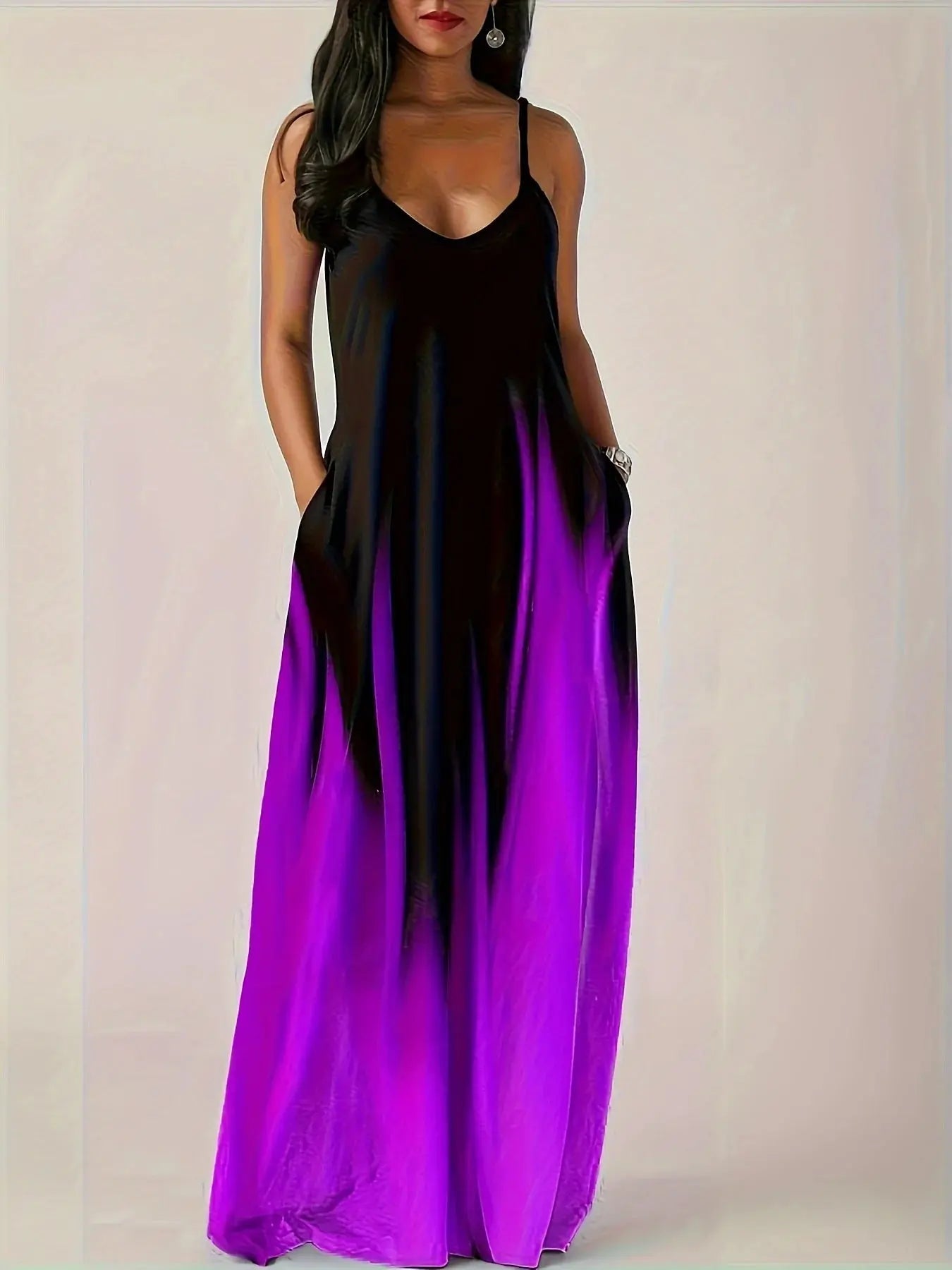 Plus Size Abstract Dress - Black & Elva