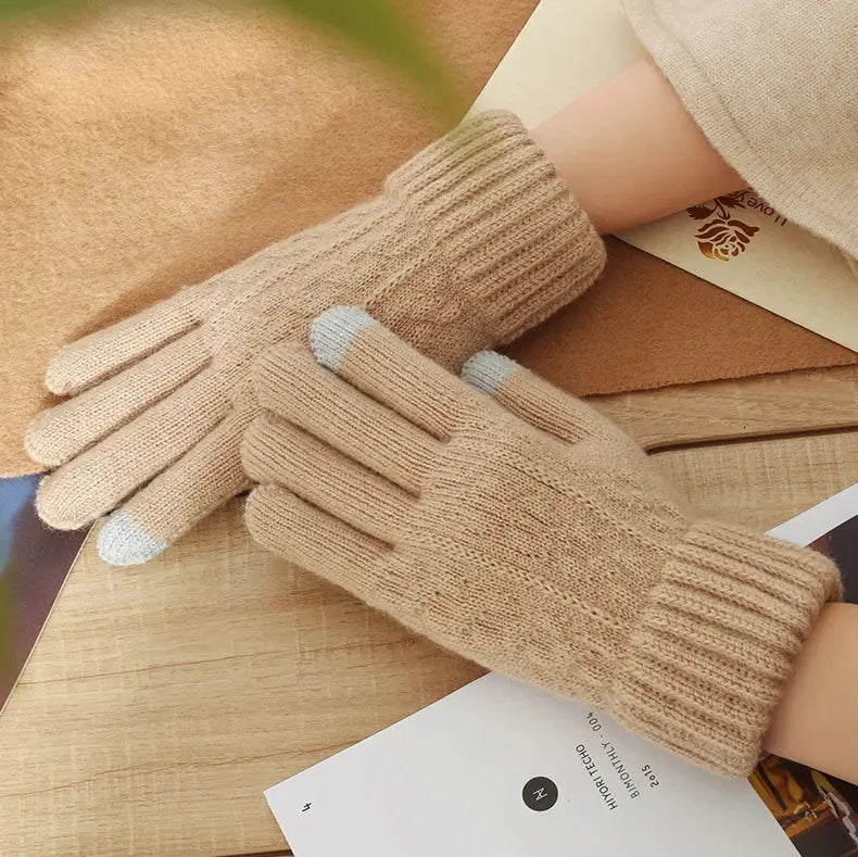 Men's Touchscreen Winter Gloves - Black & Elva