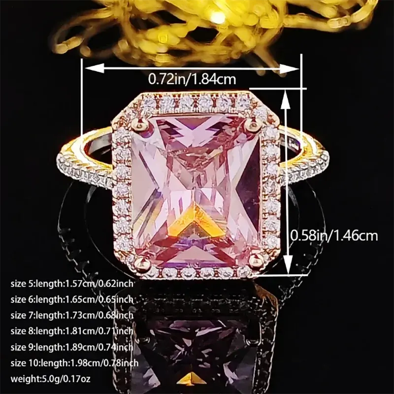 Pink Gold Engagement Ring - Black & Elva