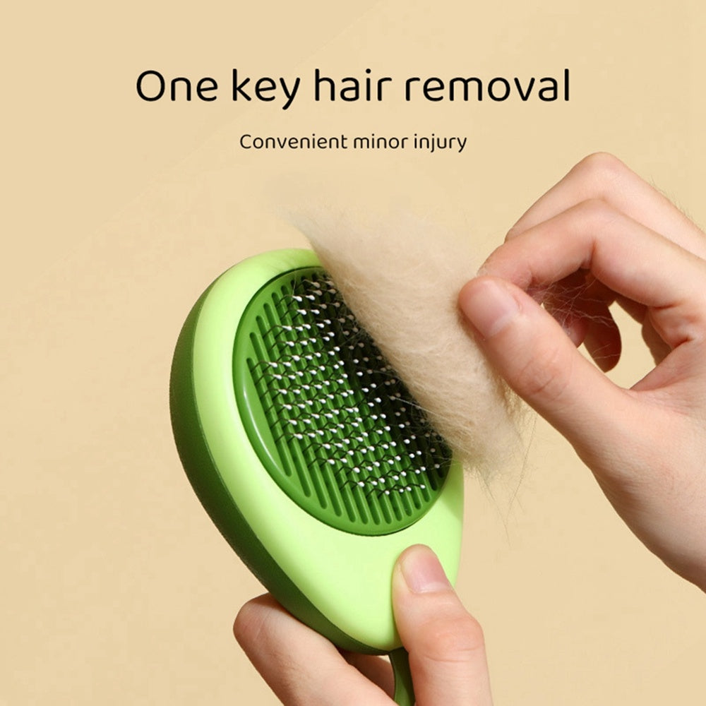 Self-Cleaning Cat Grooming Comb – One-Click Hair Remover - Black & Elva