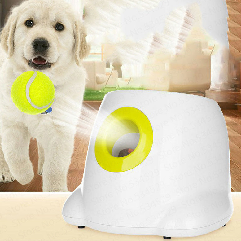 Dog Pet Automatic Interactive Ball Launcher - Black & Elva