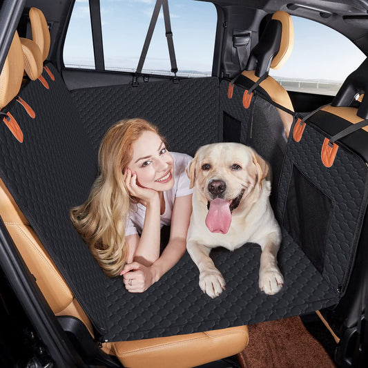 Load-bearing Lengthened Vehicle-mounted Pet Mat Travel Dog Hammock - Black & Elva