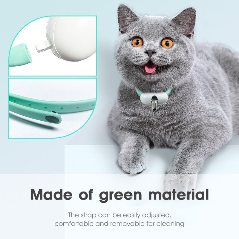 Automatic Cat Toy Smart Laser Teasing Cat Collar Electric USB Charging Kitten Amusing Toys Interactive Training Pet Items - Black & Elva