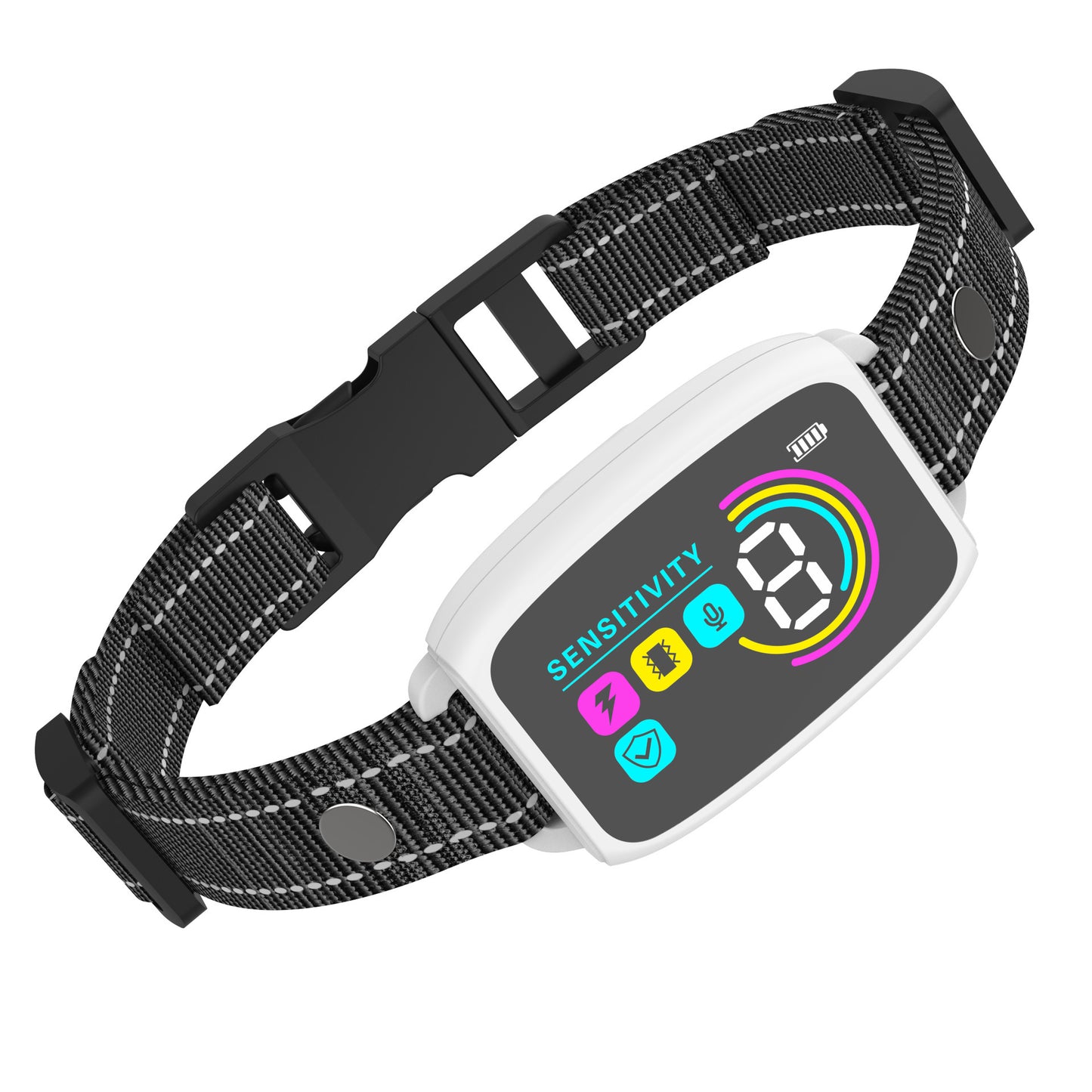 Smart Anti-Bark Dog Collar – Rechargeable, Waterproof & Digital Display - Black & Elva