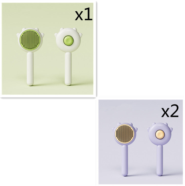 Cat Comb Massage Pet Magic Combs Hair Removal Cat And Dog Brush Pets Grooming Cleaning Supplies Scratcher - Black & Elva