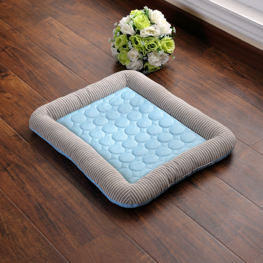 Pet Cooling Pad – Summer Cooling Mat for Dogs & Cats | Reusable Ice Mat for Pets | Breathable & Non-Toxic Cushion - Black & Elva