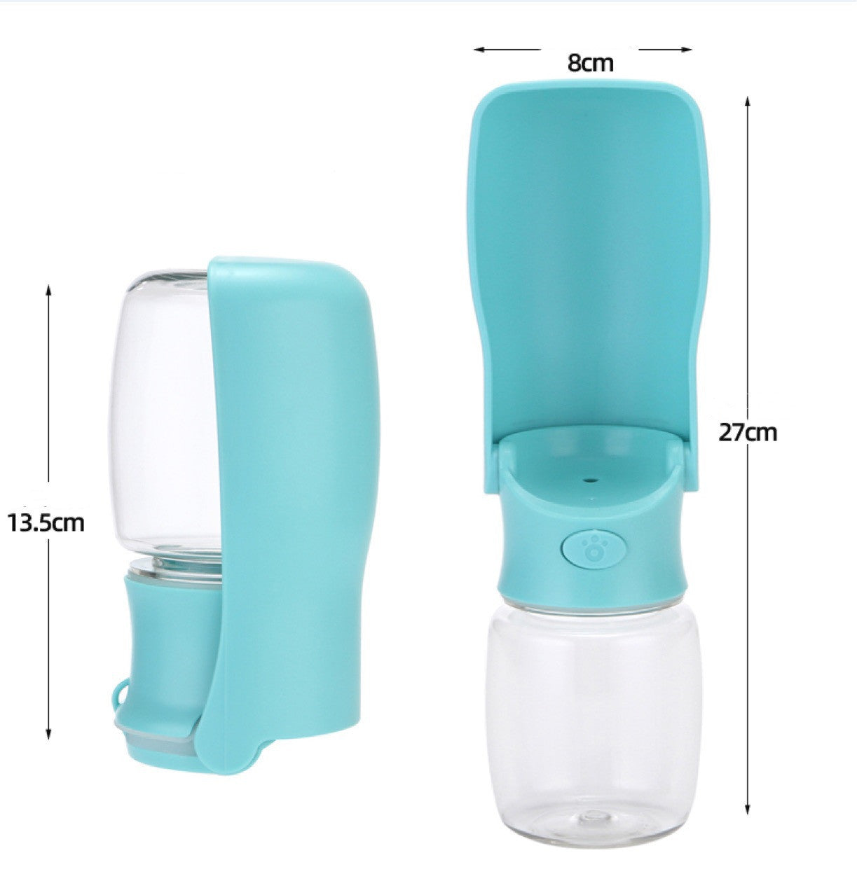 Dog Portable Water Bottle Foldable Pet Water Dispenser Pet Products - Black & Elva