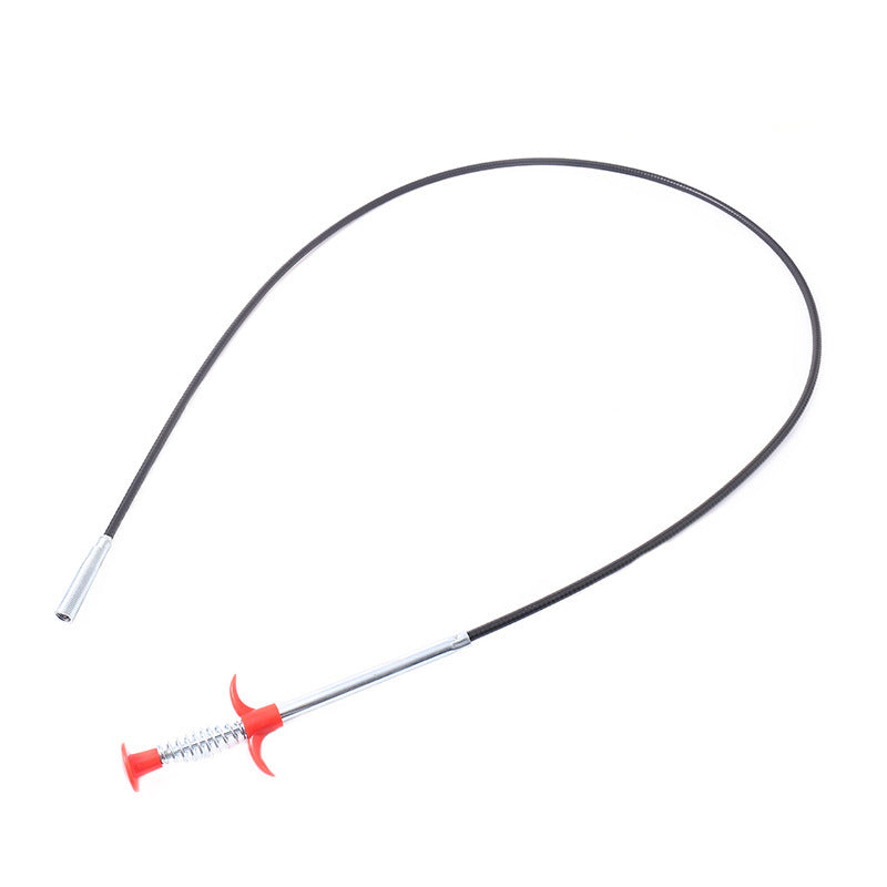 60CM Sewer Dredger Spring Pipe Dredging Tool Household Hair Cleaner Drain Clog Remover Cleaning Tools Household For Kitchen Sink Kitchen Gadgets - Black & Elva