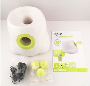 Dog Pet Automatic Interactive Ball Launcher - Black & Elva