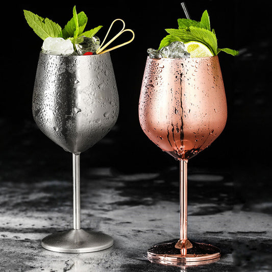 Stainless steel wine glass - Black & Elva