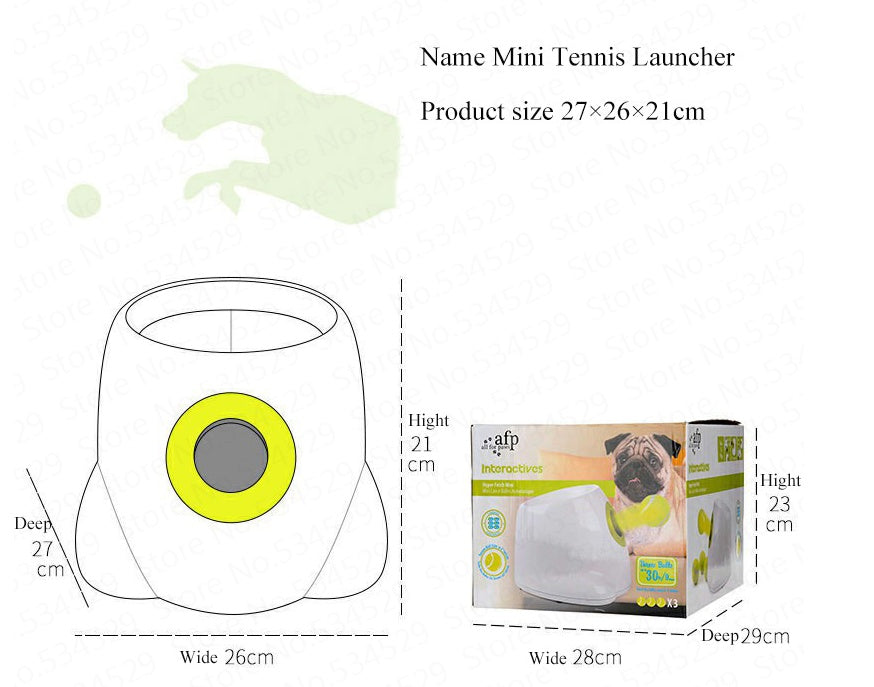 Dog Pet Automatic Interactive Ball Launcher - Black & Elva