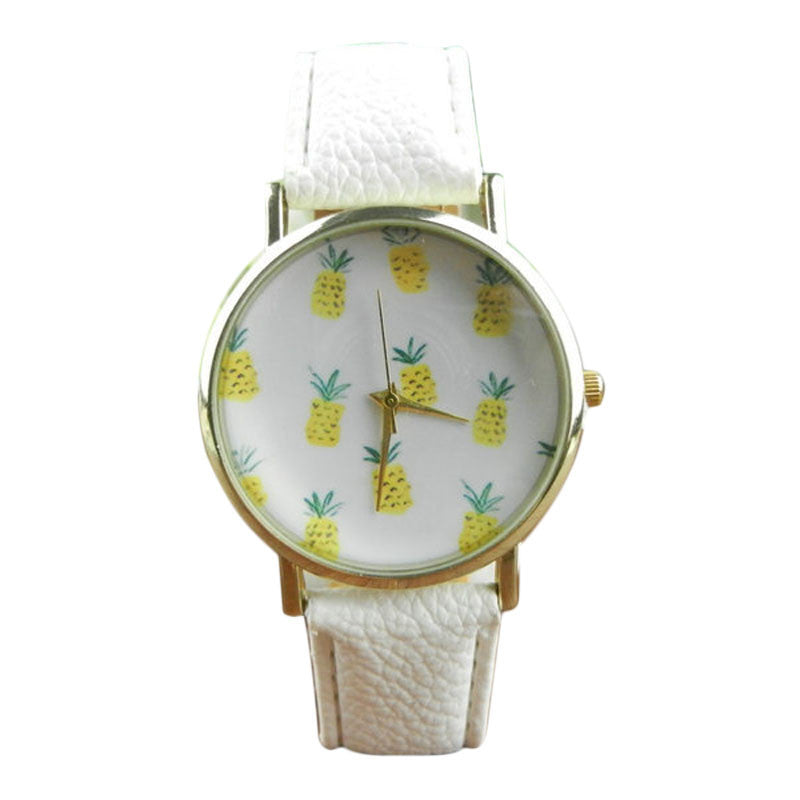 Pineapple pattern watch - Black & Elva