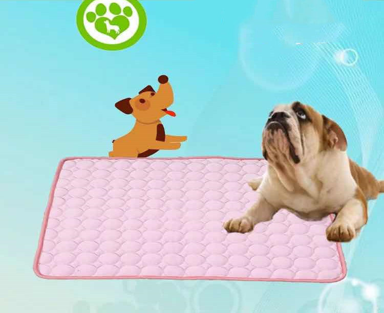 Summer Cooling Mats Blanket Ice Bed Pet Dog For Dogs Cats - Black & Elva
