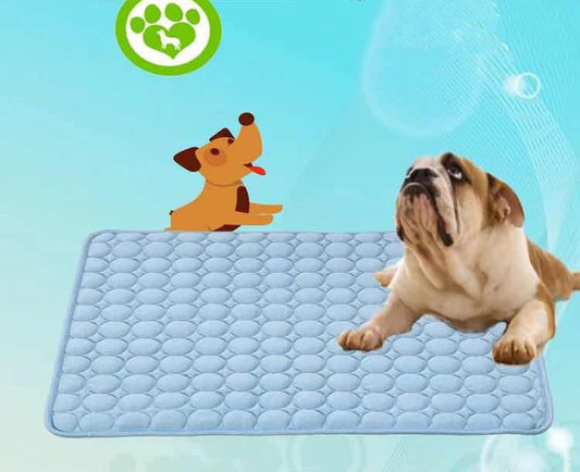 Summer Cooling Mats Blanket Ice Bed Pet Dog For Dogs Cats - Black & Elva