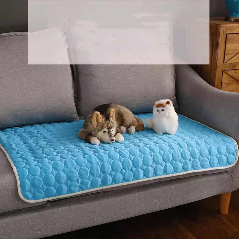 Summer Cooling Mats Blanket Ice Bed Pet Dog For Dogs Cats - Black & Elva