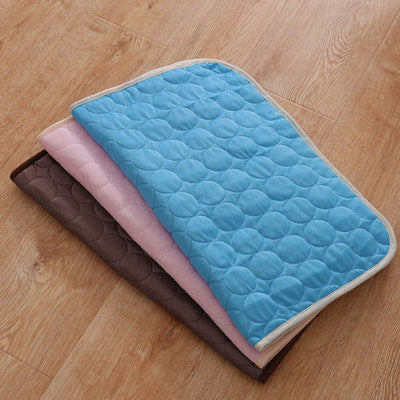 Summer Cooling Mats Blanket Ice Bed Pet Dog For Dogs Cats - Black & Elva
