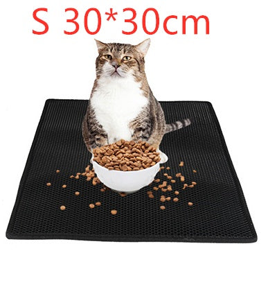 Cat Litter Pad Honeycomb Cat Pad Waterproof Urine Proof Pad Pet Supplies - Black & Elva