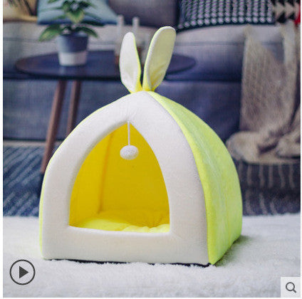 Cat House Cat House Villa Cat Bed Small Dog Kennel - Black & Elva