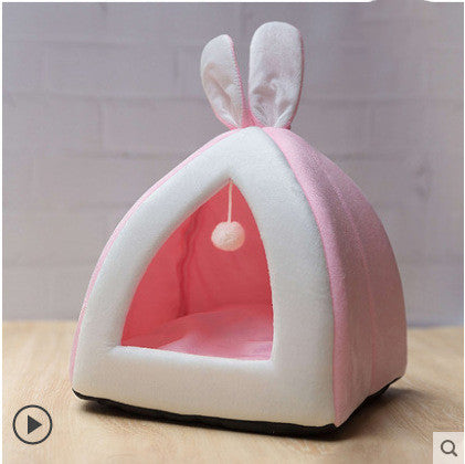 Cat House Cat House Villa Cat Bed Small Dog Kennel - Black & Elva