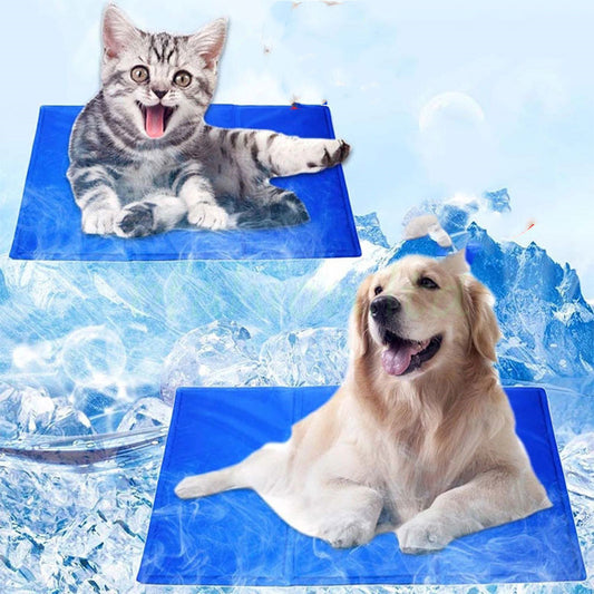 Pet Ice Pad Gel Cooling Ice Pad Summer Pet Pad Dog Mat - Black & Elva