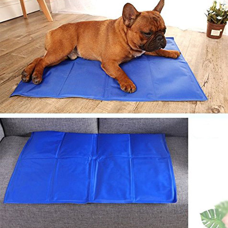 Pet Ice Pad Gel Cooling Ice Pad Summer Pet Pad Dog Mat - Black & Elva