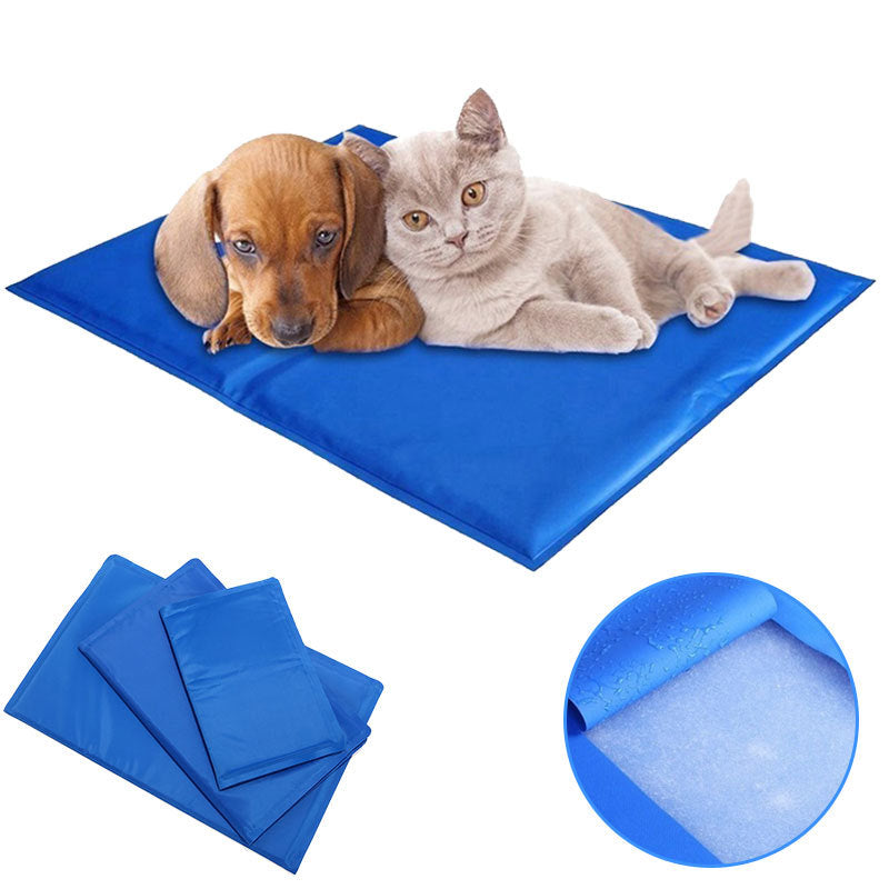 Pet Ice Pad Gel Cooling Ice Pad Summer Pet Pad Dog Mat - Black & Elva