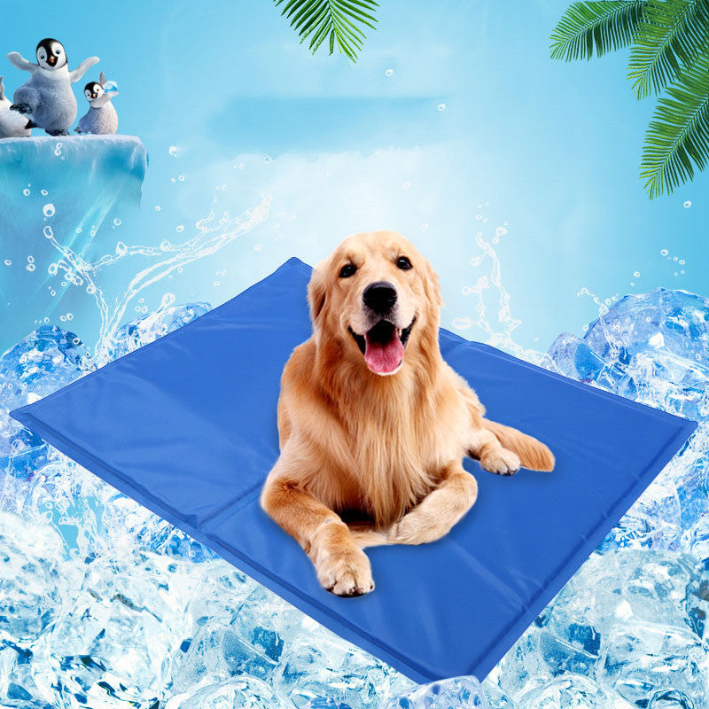 Pet Ice Pad Gel Cooling Ice Pad Summer Pet Pad Dog Mat - Black & Elva