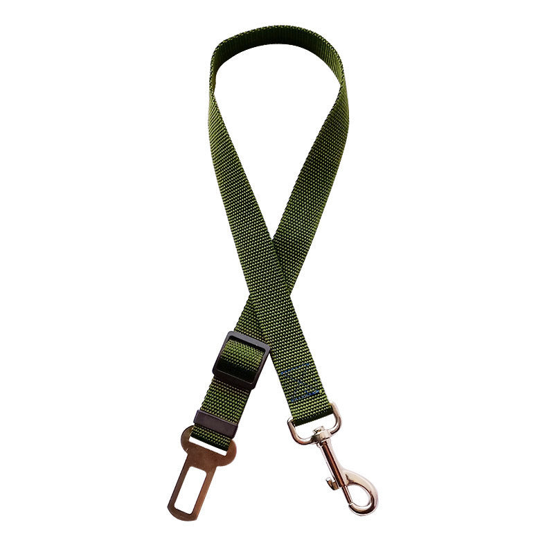 Adjustable Pet Car Seat Belt – Safety Harness Clip for Dogs & Cats - Black & Elva