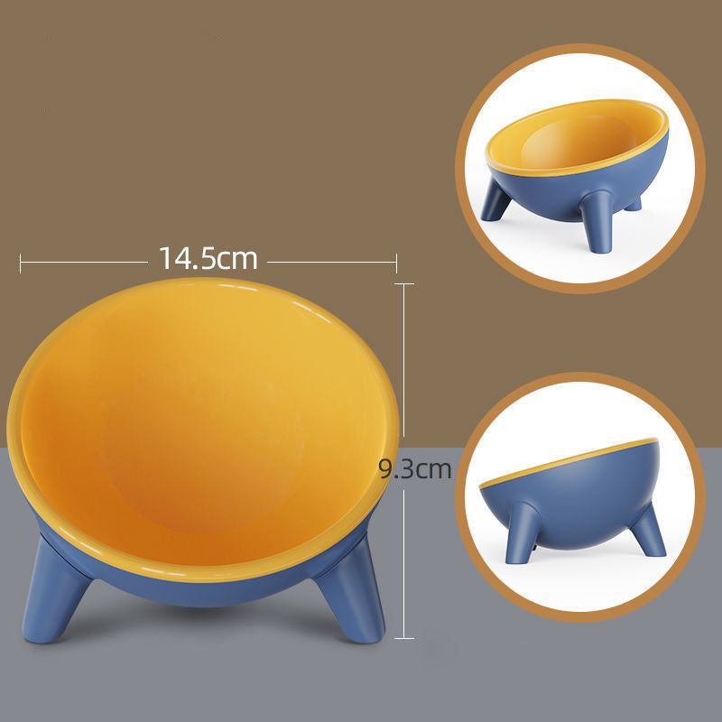 Cat Dog Bowl With Stand Pet Feeding Food Bowls Dogs Bunny Rabbit Nordic Color Feeder Product Supplies Pet Accessories - Black & Elva