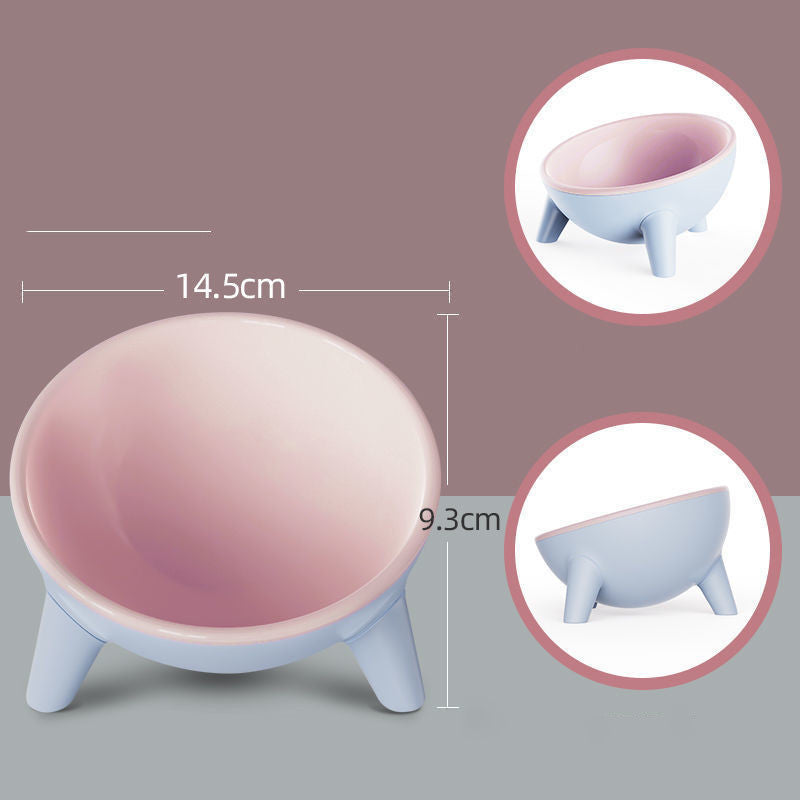 Cat Dog Bowl With Stand Pet Feeding Food Bowls Dogs Bunny Rabbit Nordic Color Feeder Product Supplies Pet Accessories - Black & Elva