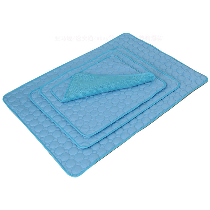 Pet Summer Portable Ice Silk Cooling Pad - Black & Elva