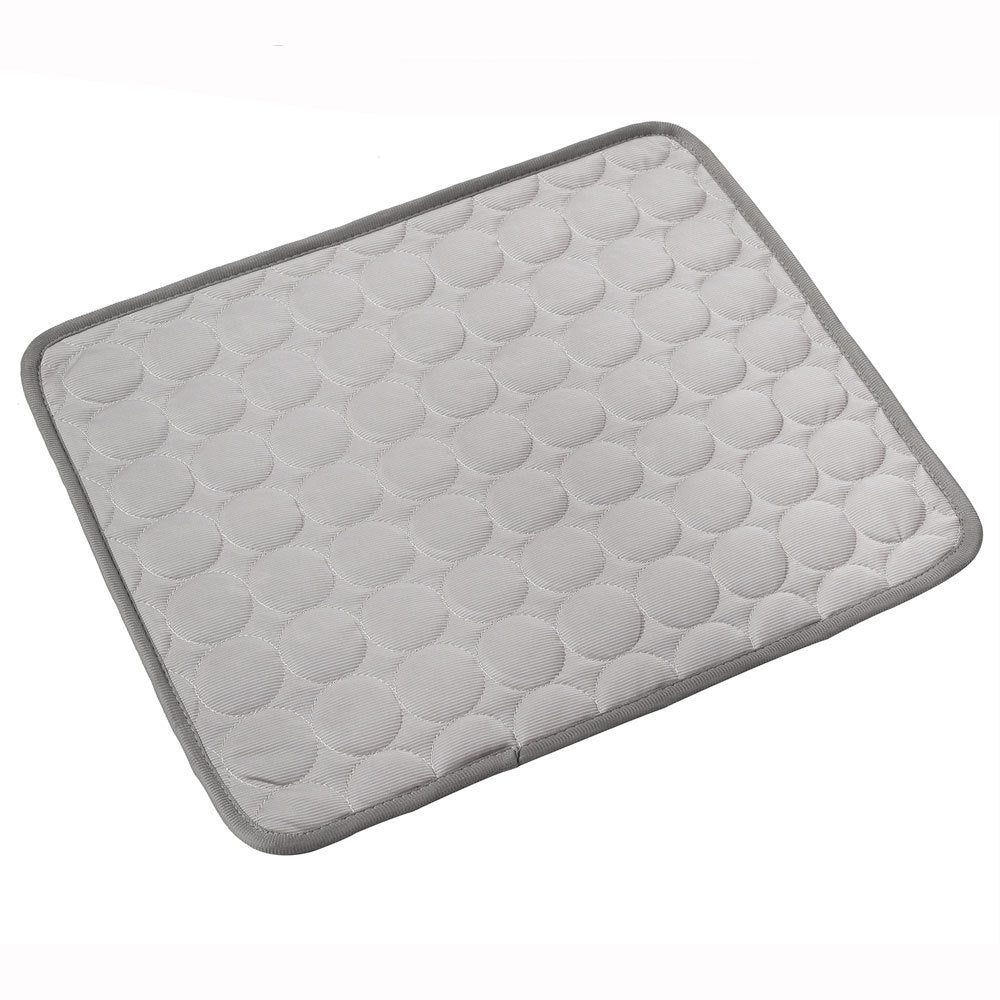 Pet Summer Portable Ice Silk Cooling Pad - Black & Elva