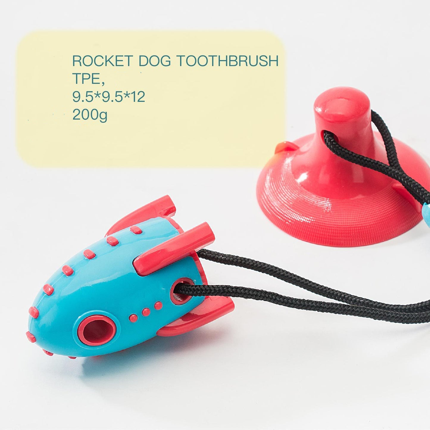 Rocket Dog Toys Leaking Food Dog Bite Toys Bite-resistant Pet Toys - Black & Elva