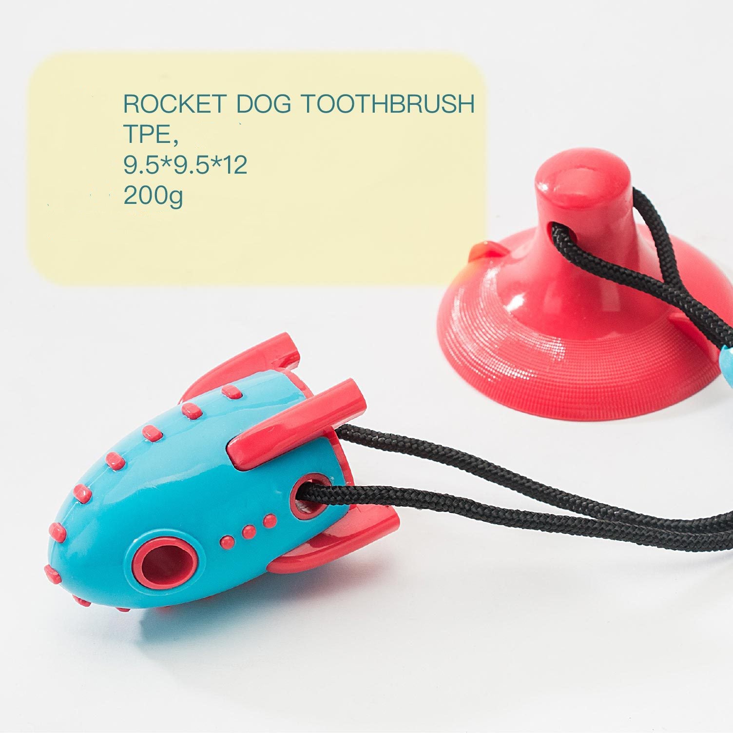 Rocket Dog Toys Leaking Food Dog Bite Toys Bite-resistant Pet Toys - Black & Elva