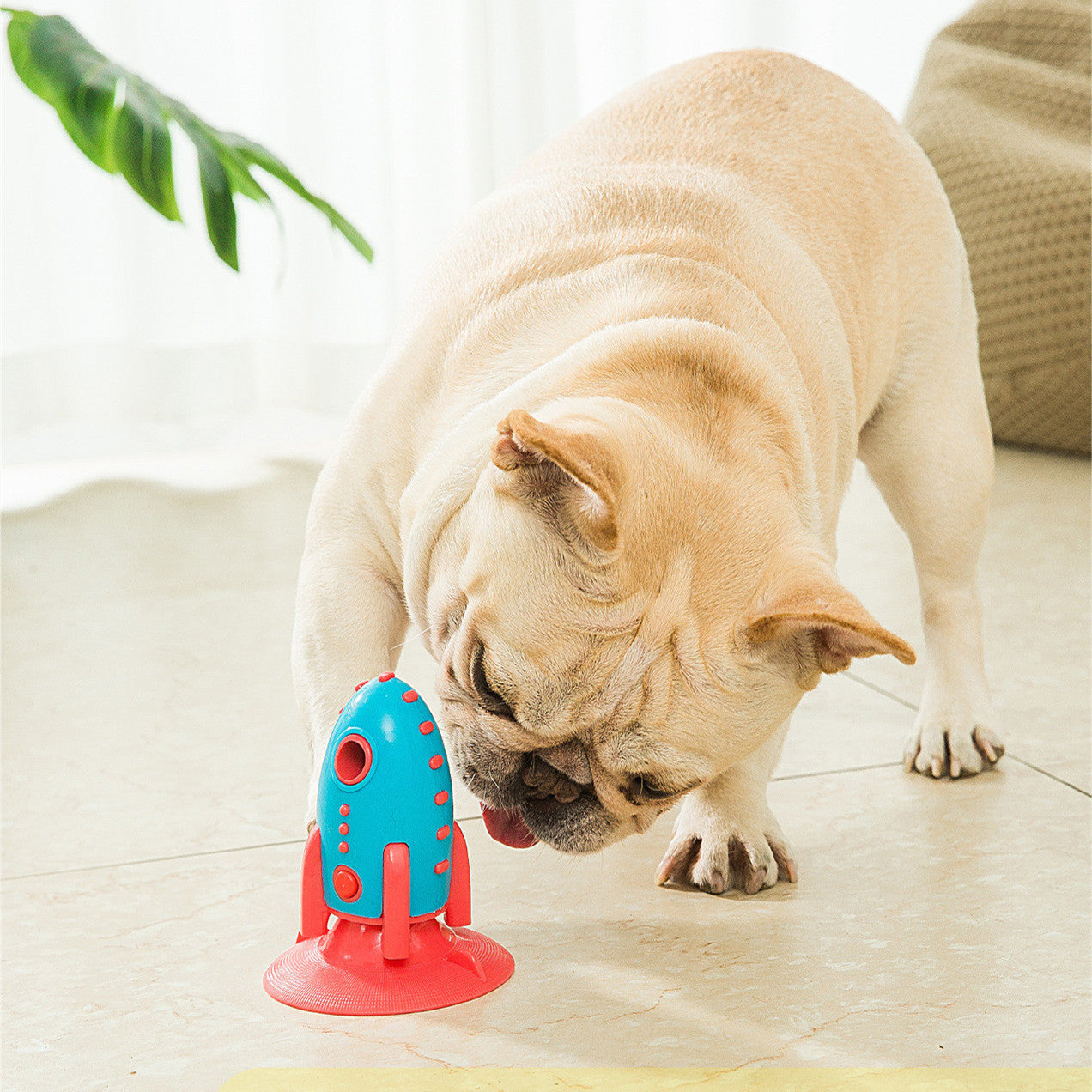 Rocket Dog Toys Leaking Food Dog Bite Toys Bite-resistant Pet Toys - Black & Elva