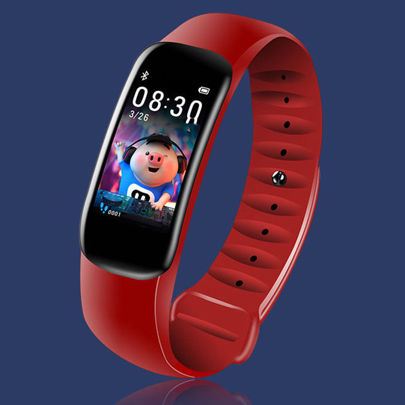 Suitable For Huawei Xiaomi Black Technology Electronic Watch - Black & Elva